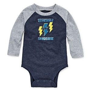 Okie Dokie Long Sleeve Graphic Bodysuit - Baby Boy